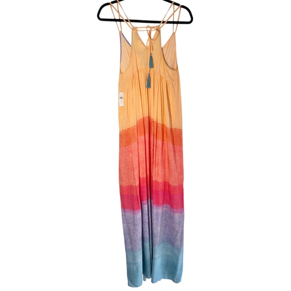 Anthropologie Carla Weeks Womens Setting Sun Rainbow Maxi Dress Size XS NWT - Picture 5 of 10